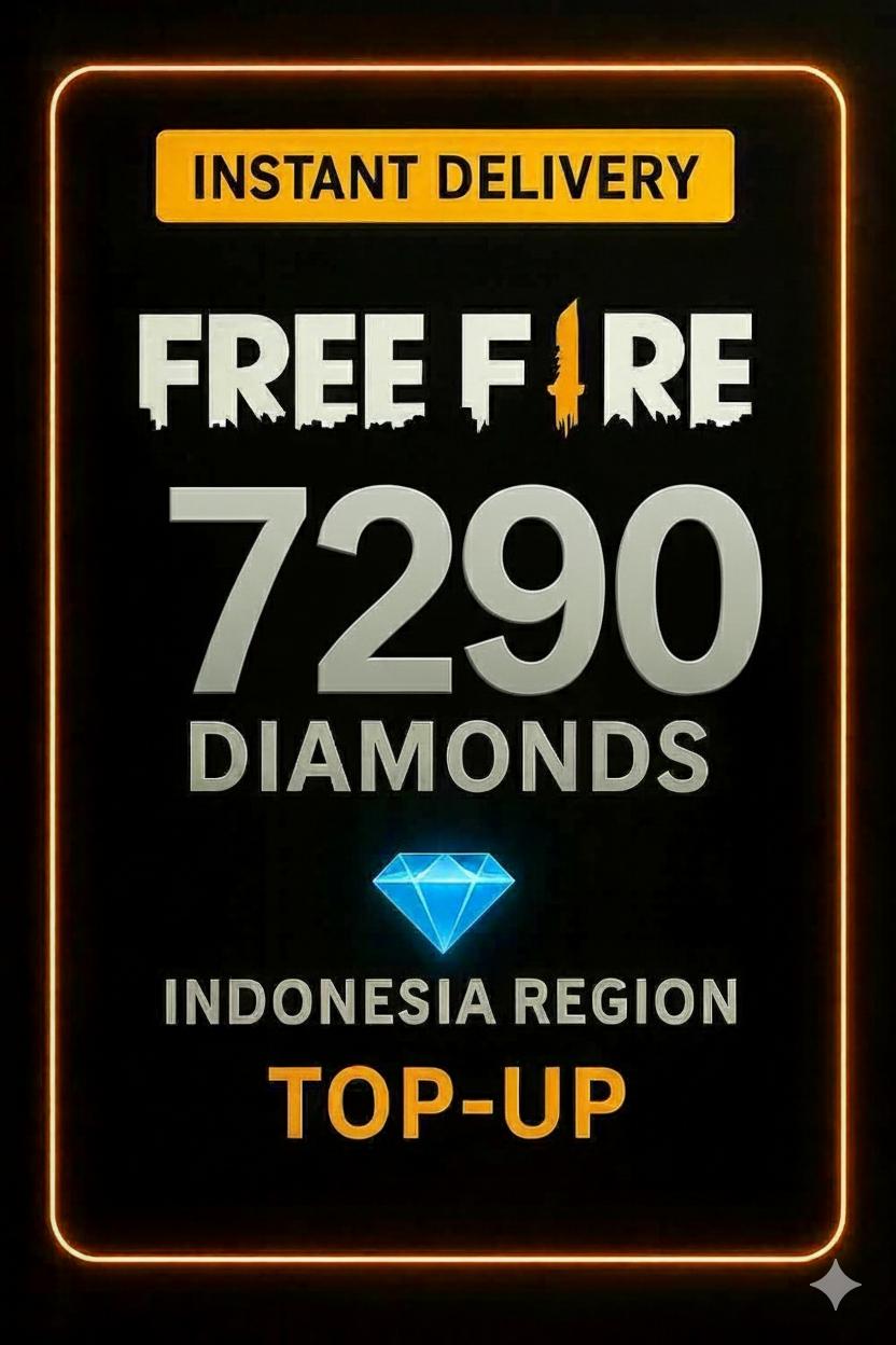 Top-Up 7290 Diamantov za Free Fire (Indonezija)