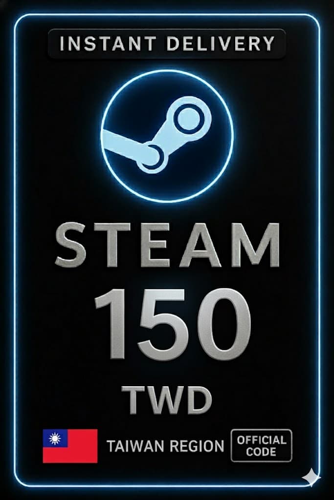 Steam Wallet Նվեր Քարտ Թայվան 150 TWD