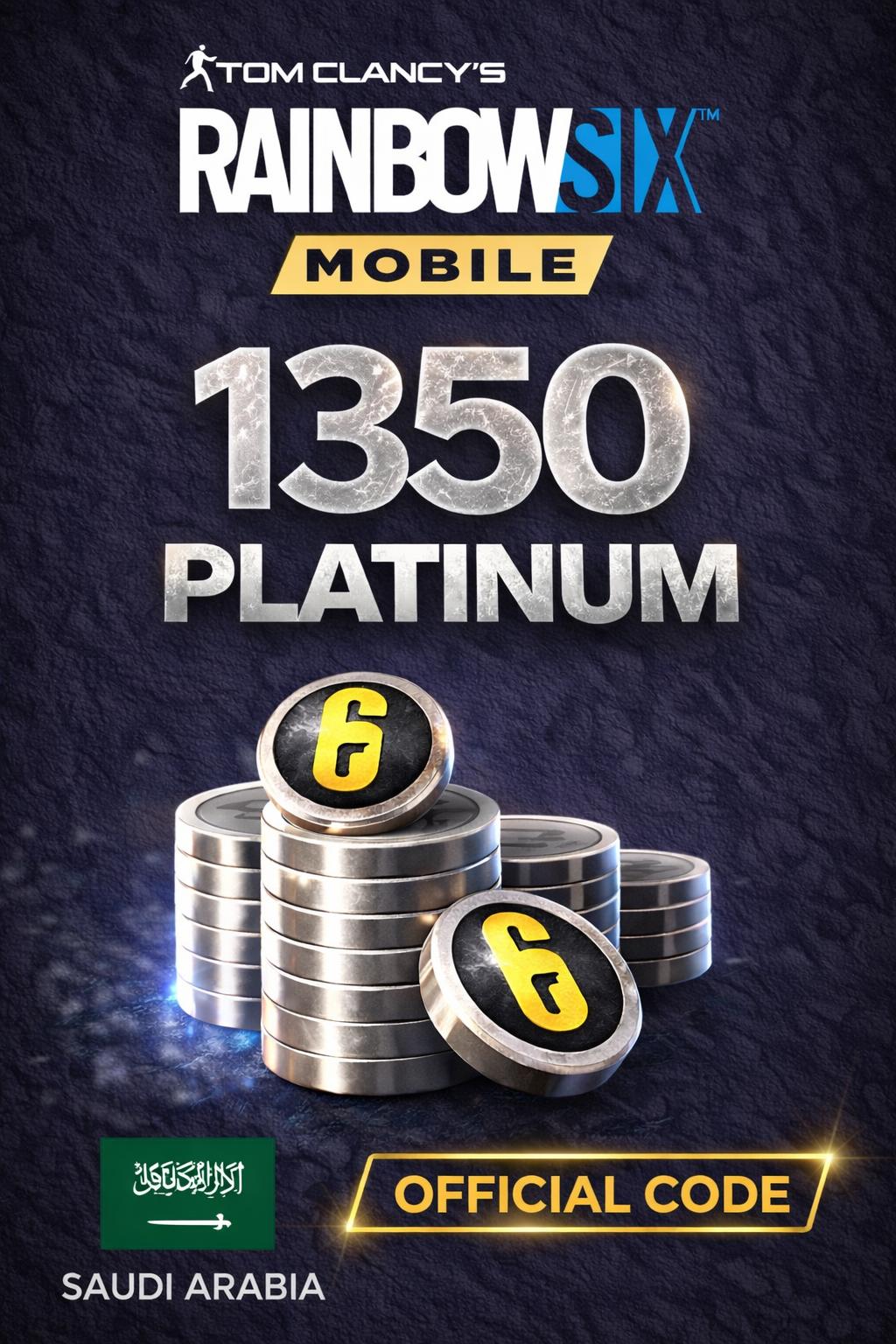 Rainbow Six Mobile - 1350 Platinum Code (Saudi Arabia)