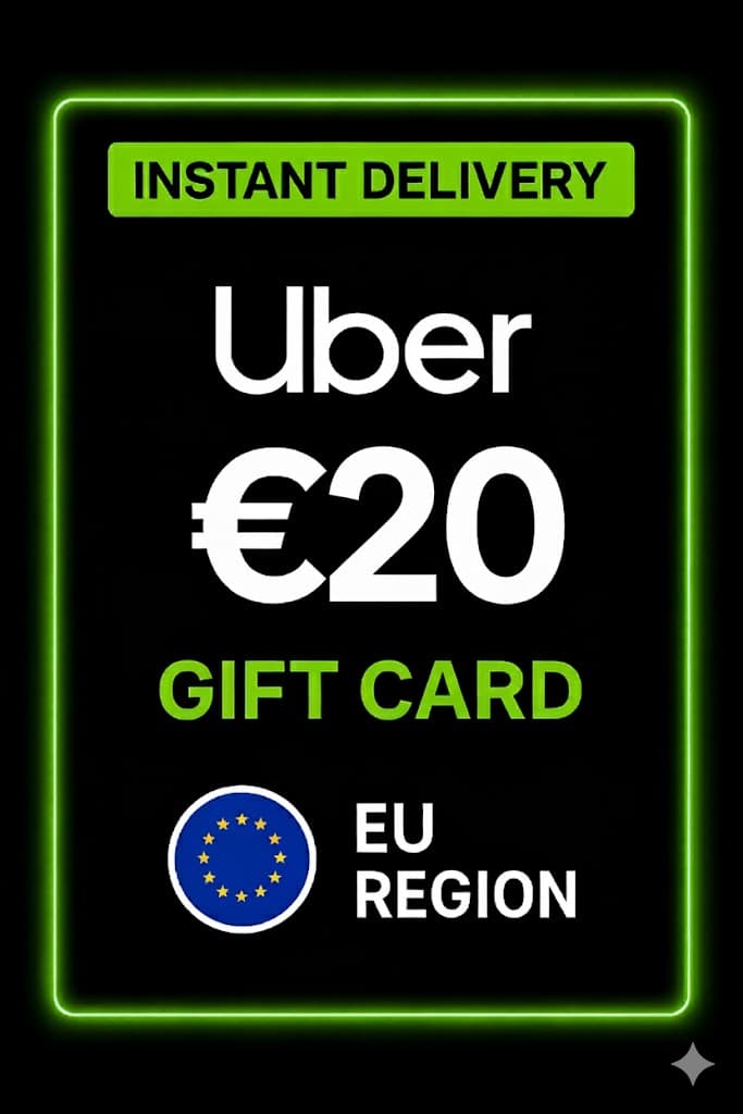 Uber նվեր քարտ - 20 EUR