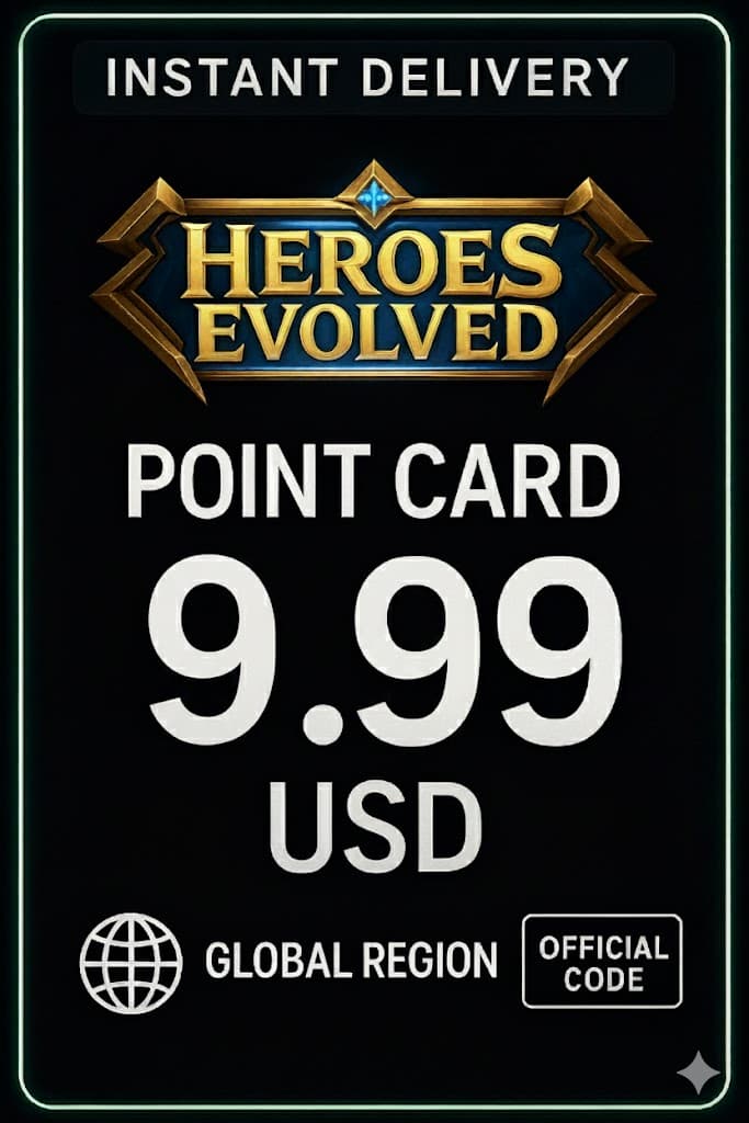 Heroes Evolved 9.99 USD Point Card (Global)