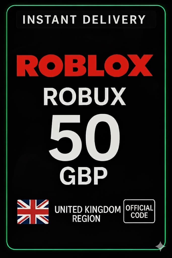 Roblox 50 GBP Κάρτα Παιχνιδιού (Ηνωμένο Βασίλειο)