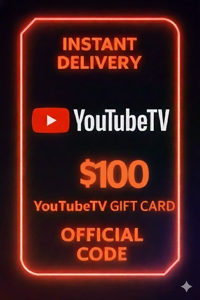 YouTube TV उपहार कार्ड - 100$