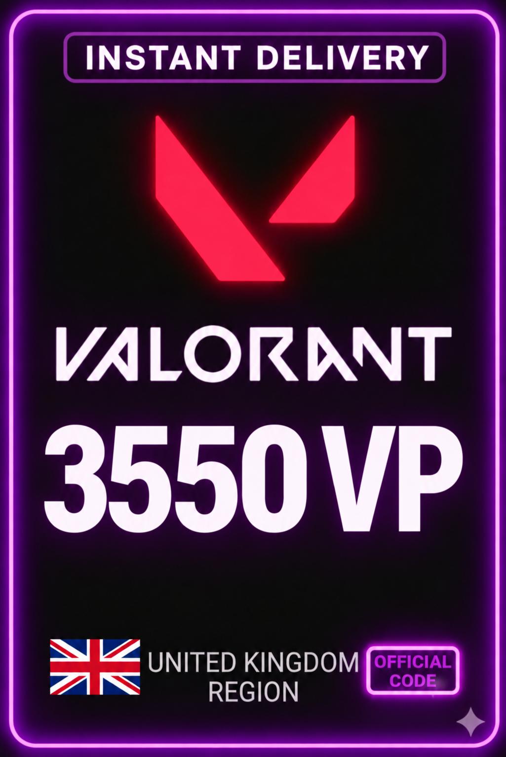 Valorant Points - 3550 VP (UK Server)