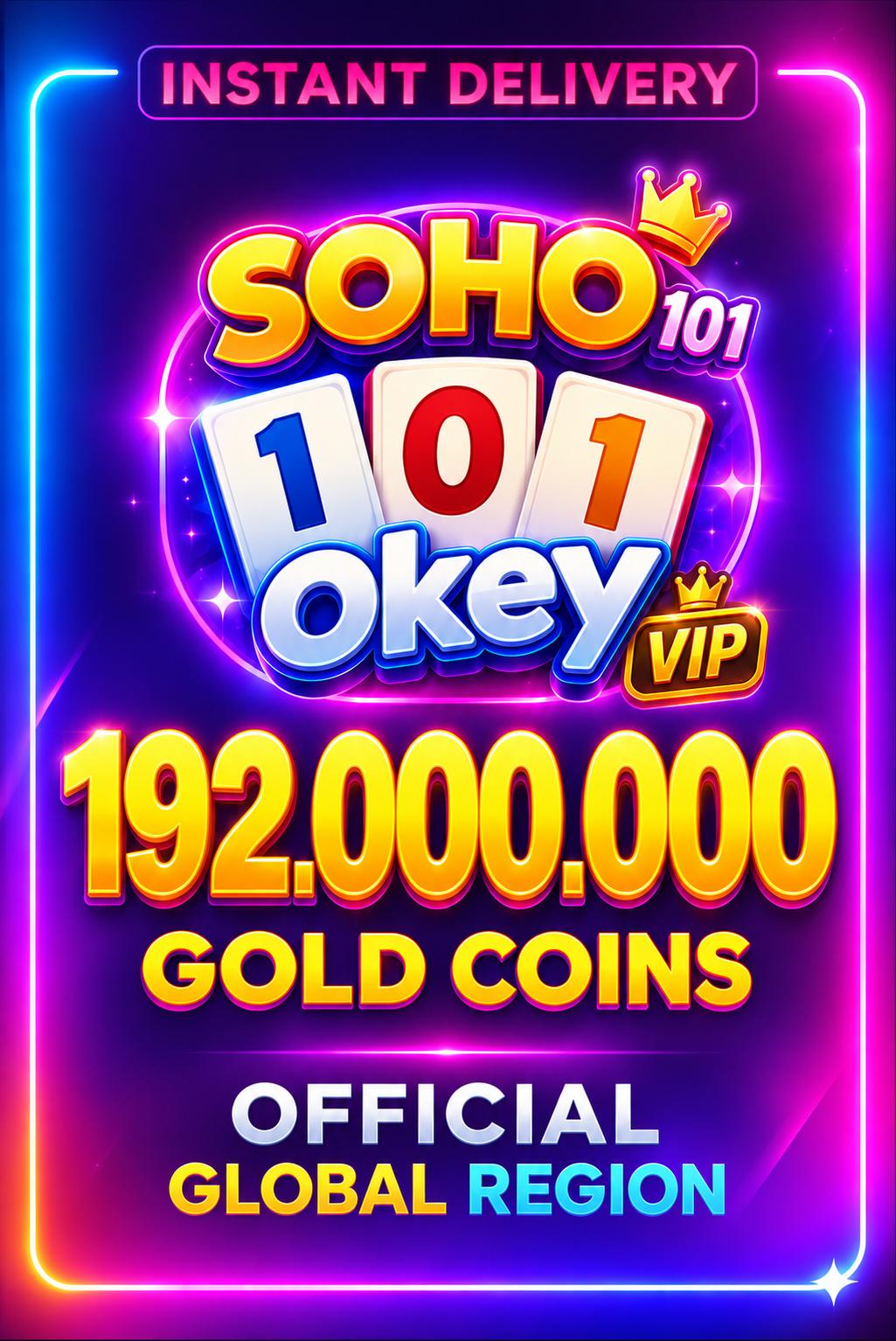 Soho 101 Okey VIP 192.000.000 Gold Coins