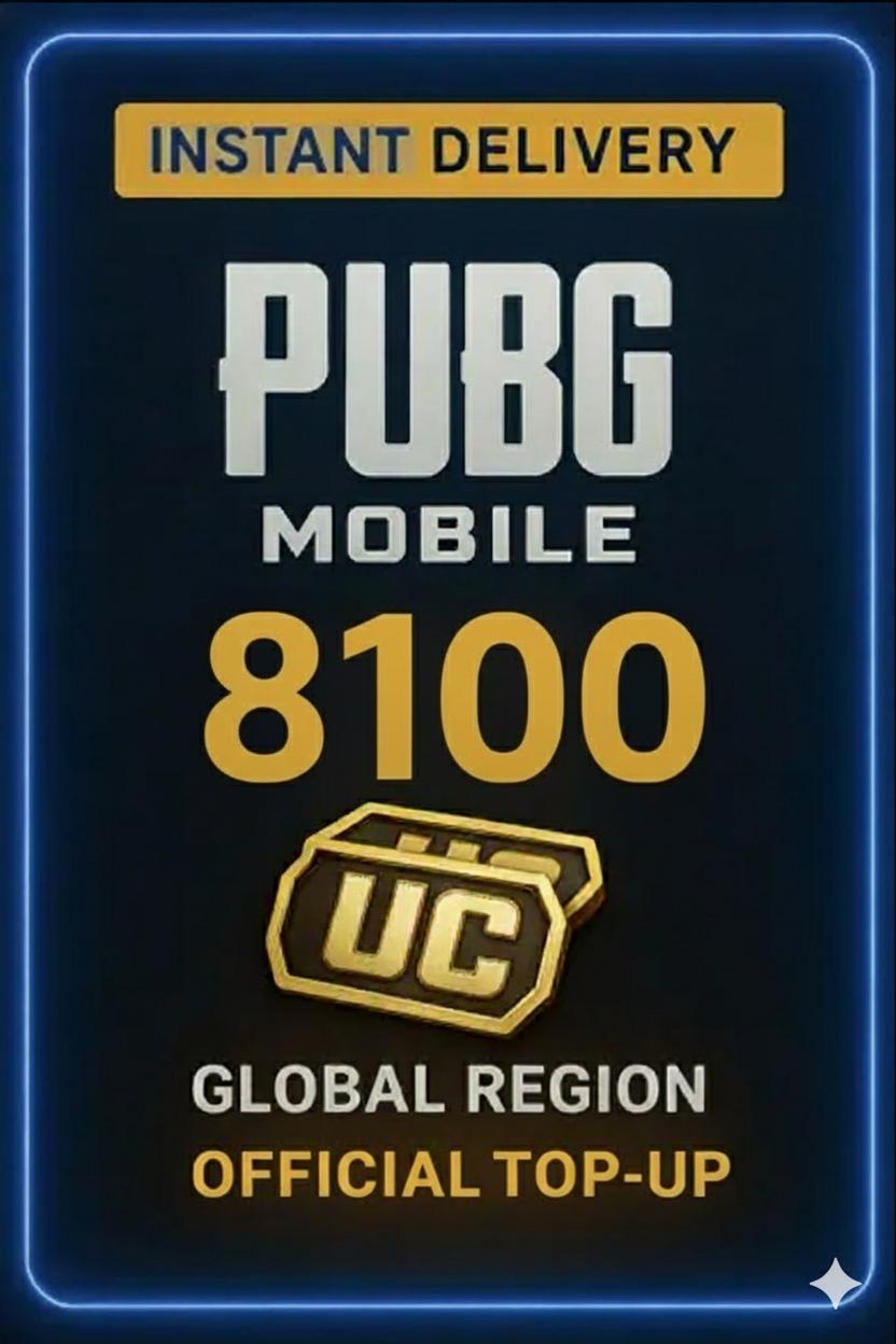 PUBG Mobile 8100 UC - Top-Up