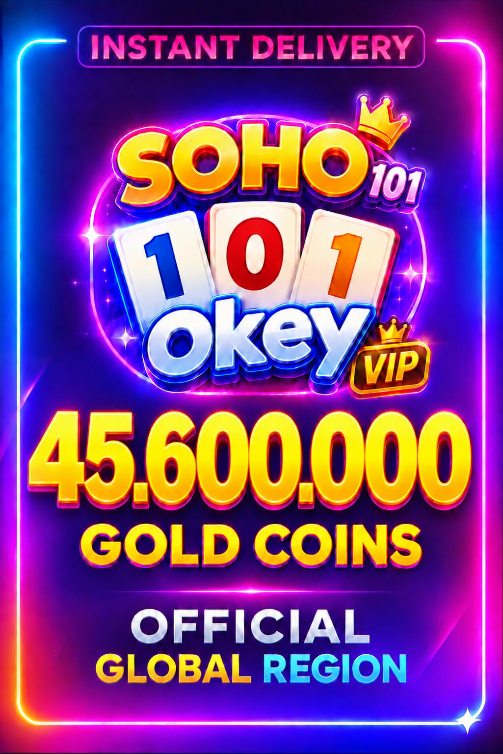 Soho 101 Okey VIP 45.600.000 Gold Coins