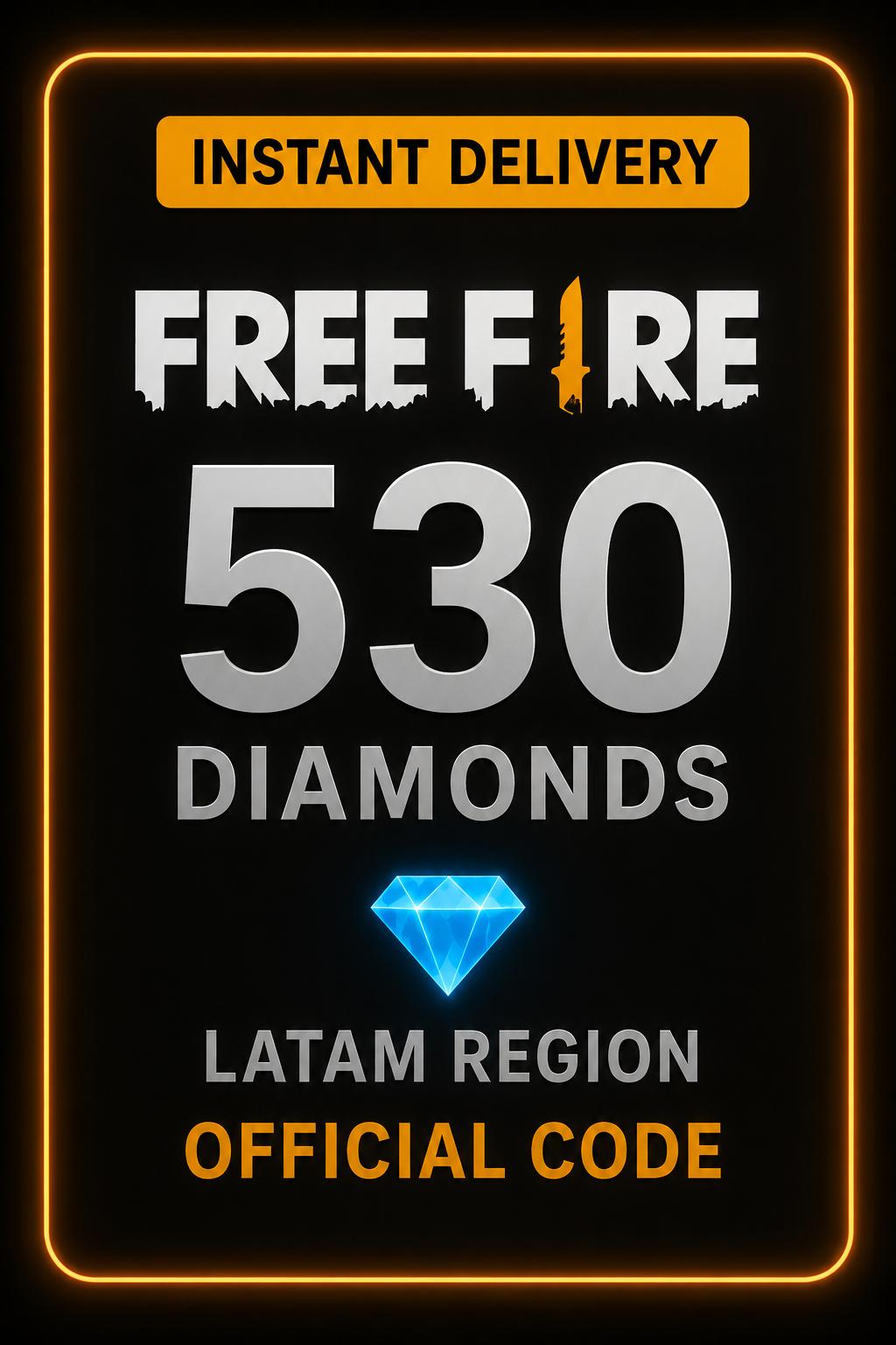 Código de 530 diamantes de Free Fire (LATAM)