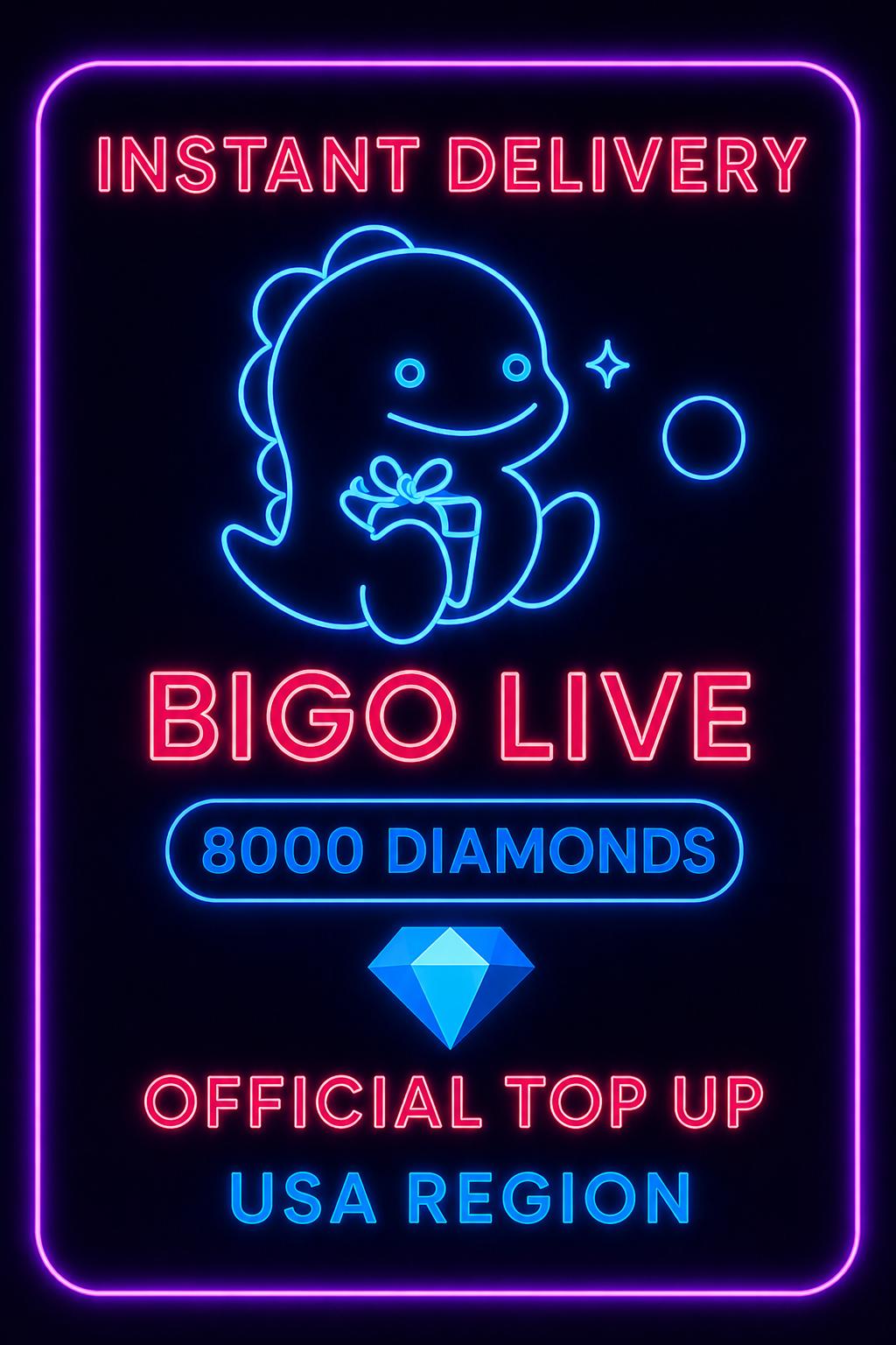 Bigo Live - 8000 Diamonds (Top-Up) (US)