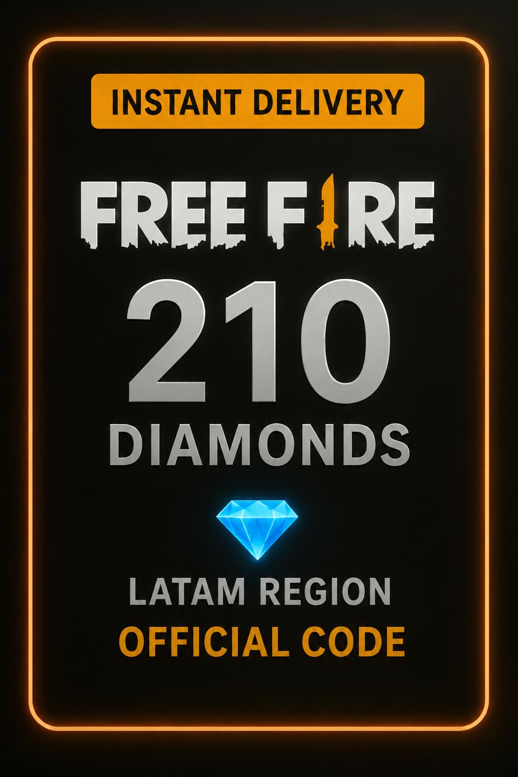 Código de 210 Diamantes de Free Fire (LATAM)