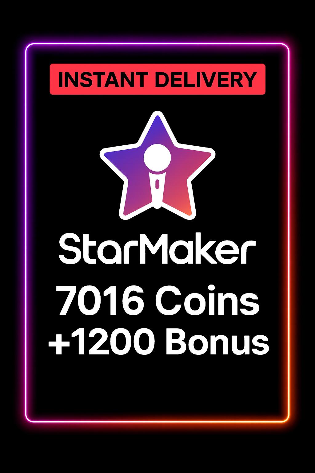 StarMaker 7016 Coins + 1200 Bonus Top Up