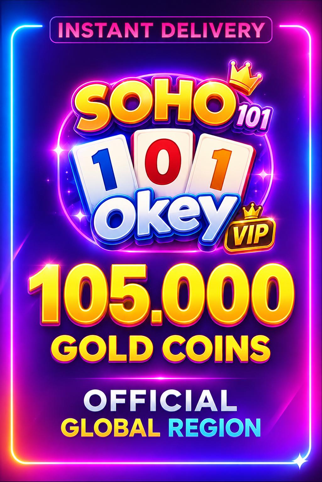 Soho 101 Okey VIP 105.000 Gold Coins