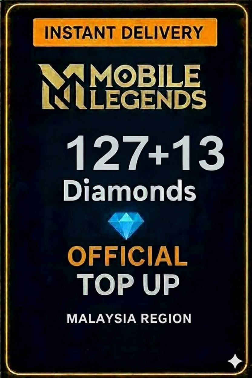 Mobile Legends 127 Διαμάντια + 13 Μπόνους Φορτίσεων (Μαλαισία)