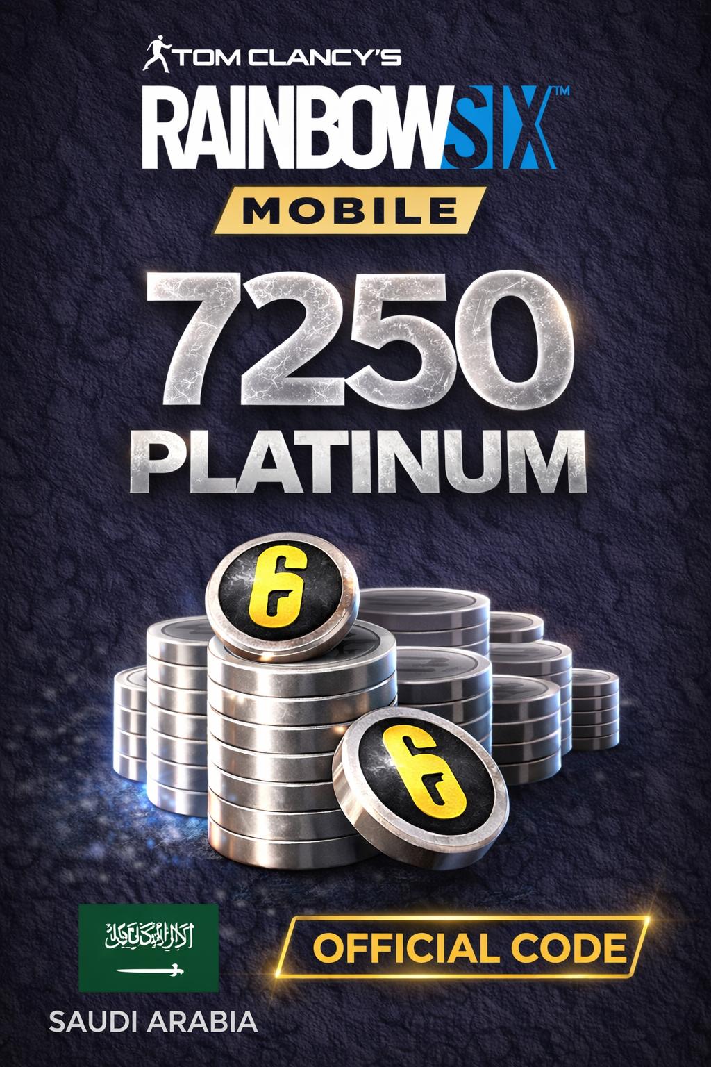 Rainbow Six Mobile - 7250 Platinum Code (Saudi Arabia)