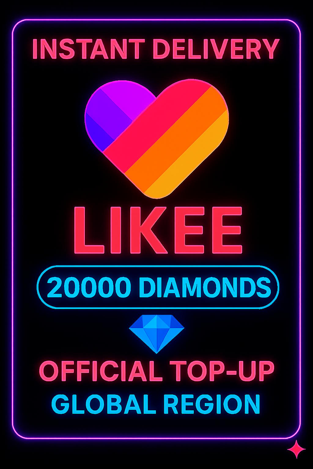 Likee 20000 Diamonds Top-Up (Global)