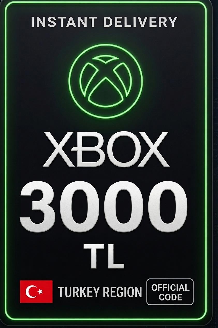 Xbox 3000 TL Hediye Kartı ( Türkiye )