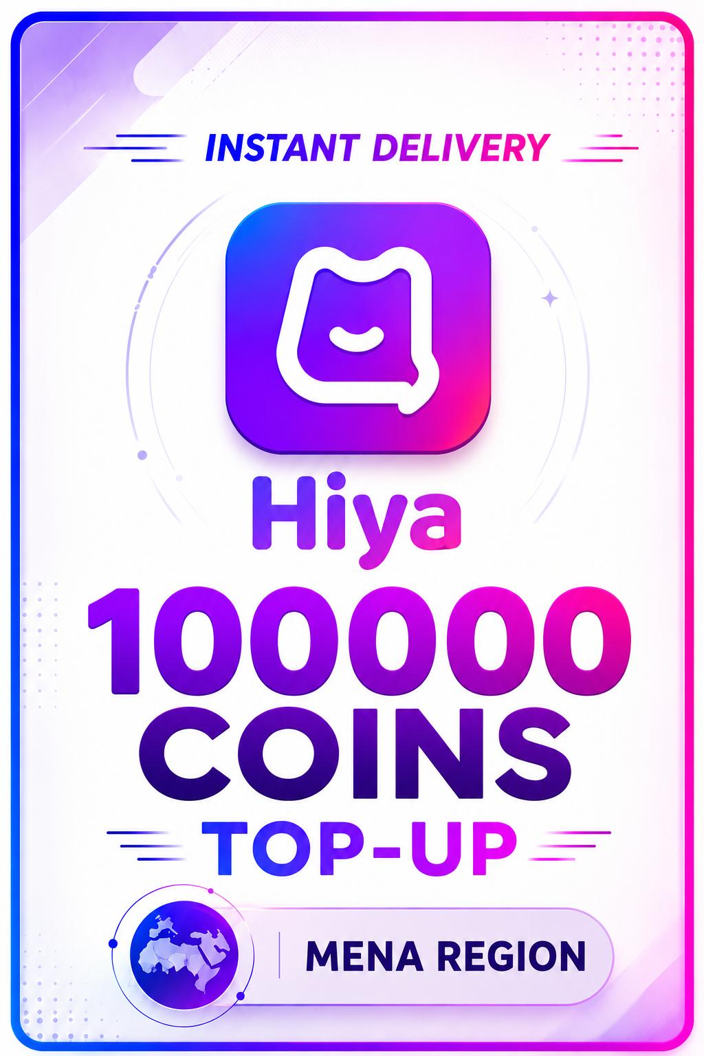 Hiya - 100000 Coins Top-Up (MENA)