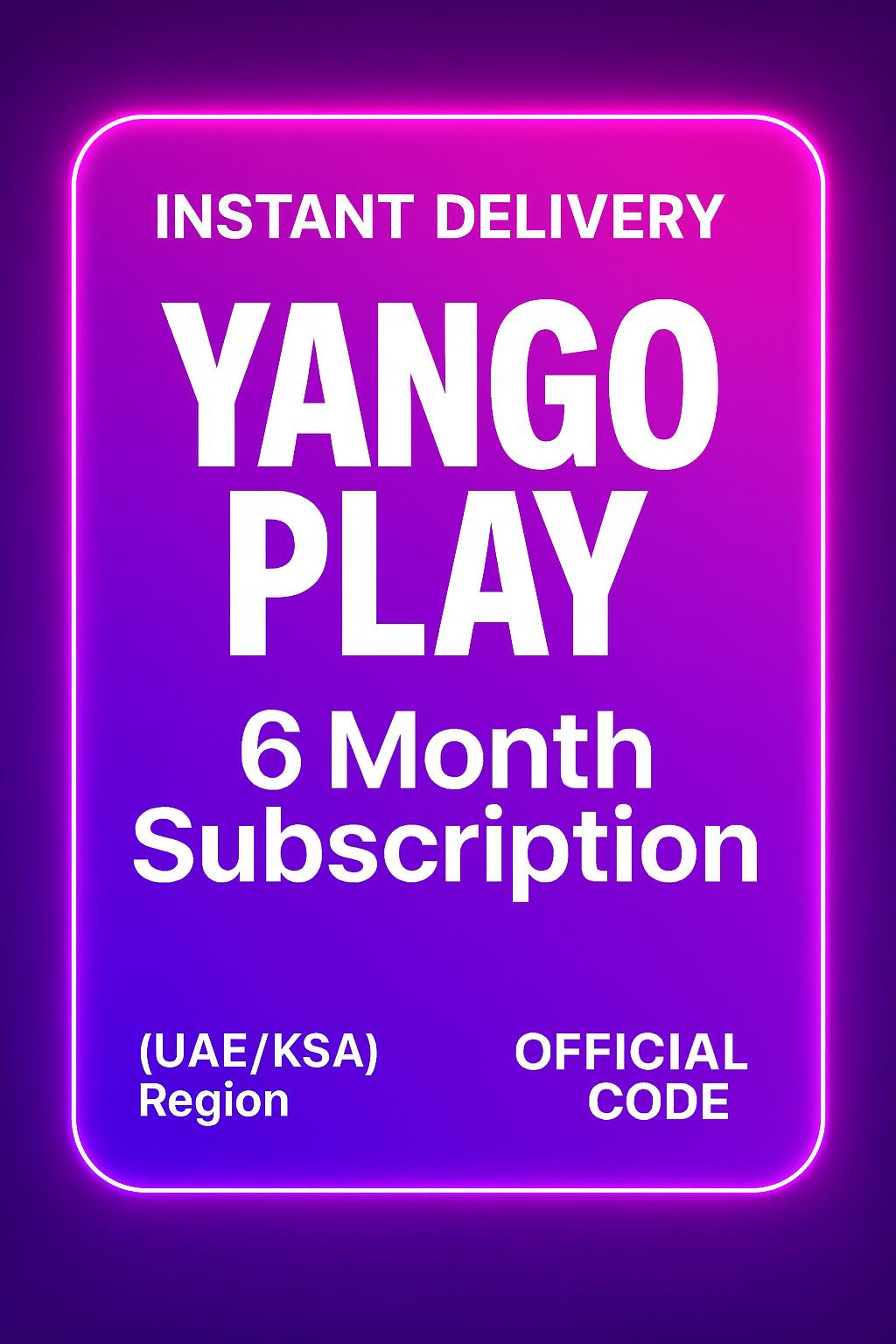 Langganan Yango Play 6 Bulan (UAE/KSA) Gift Card