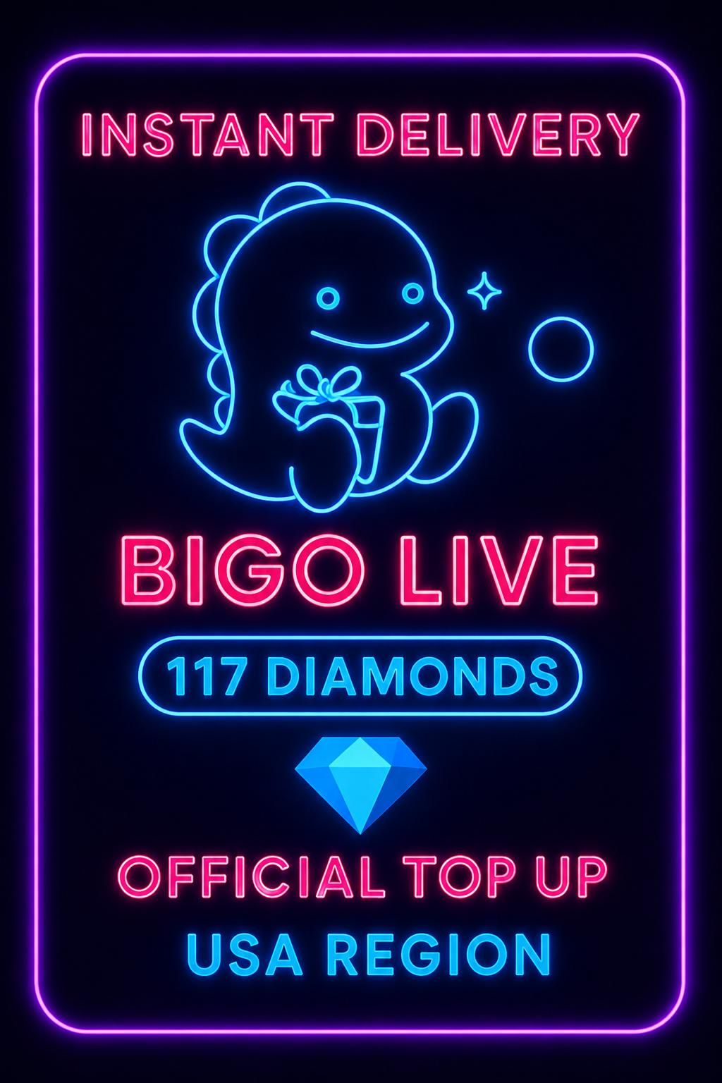 Bigo Live - 117 Diamonds (Top-Up) (US)