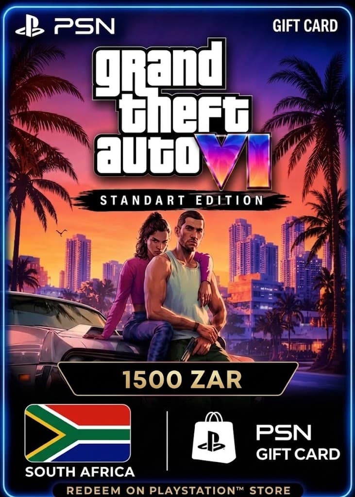 GTA 6: Standart Edition - PSN Gift Card 1500 ZAR (South Africa)