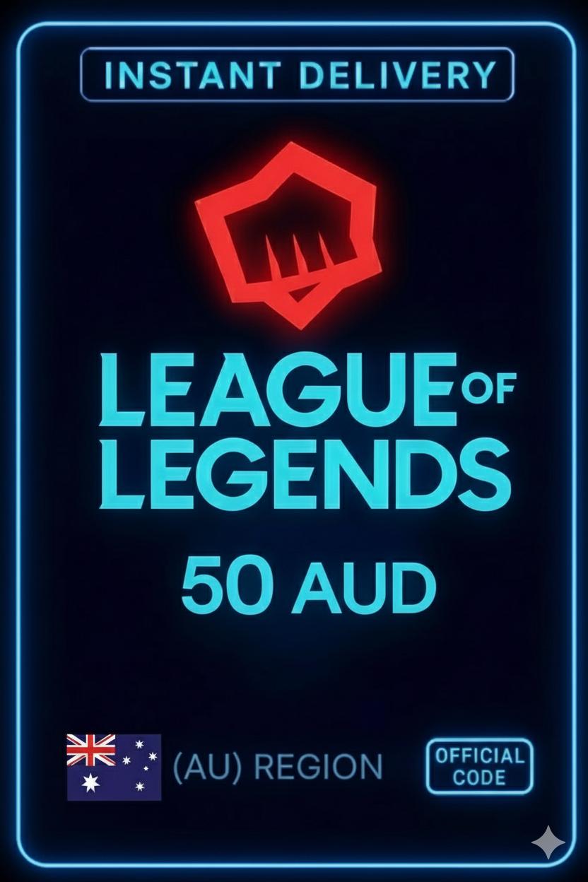 Carta regalo RP di League of Legends da 50 AUD