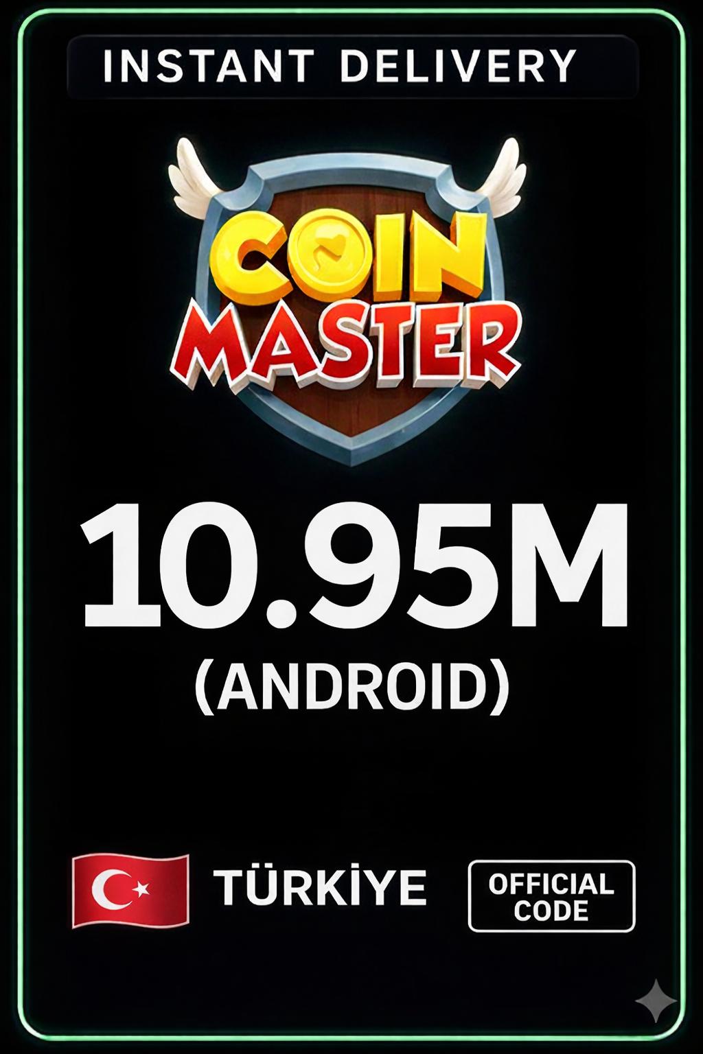 Coin Master 10.95 M Coins (Android Turkey)