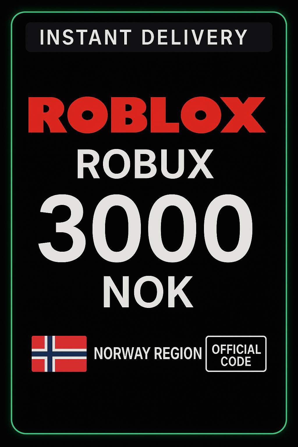 Roblox 3000 NOK Game Card (NO)