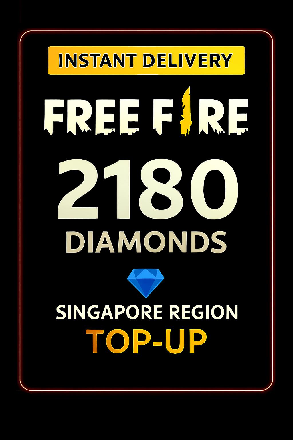 Recarga de 2180 Diamantes de Free Fire (Singapur)