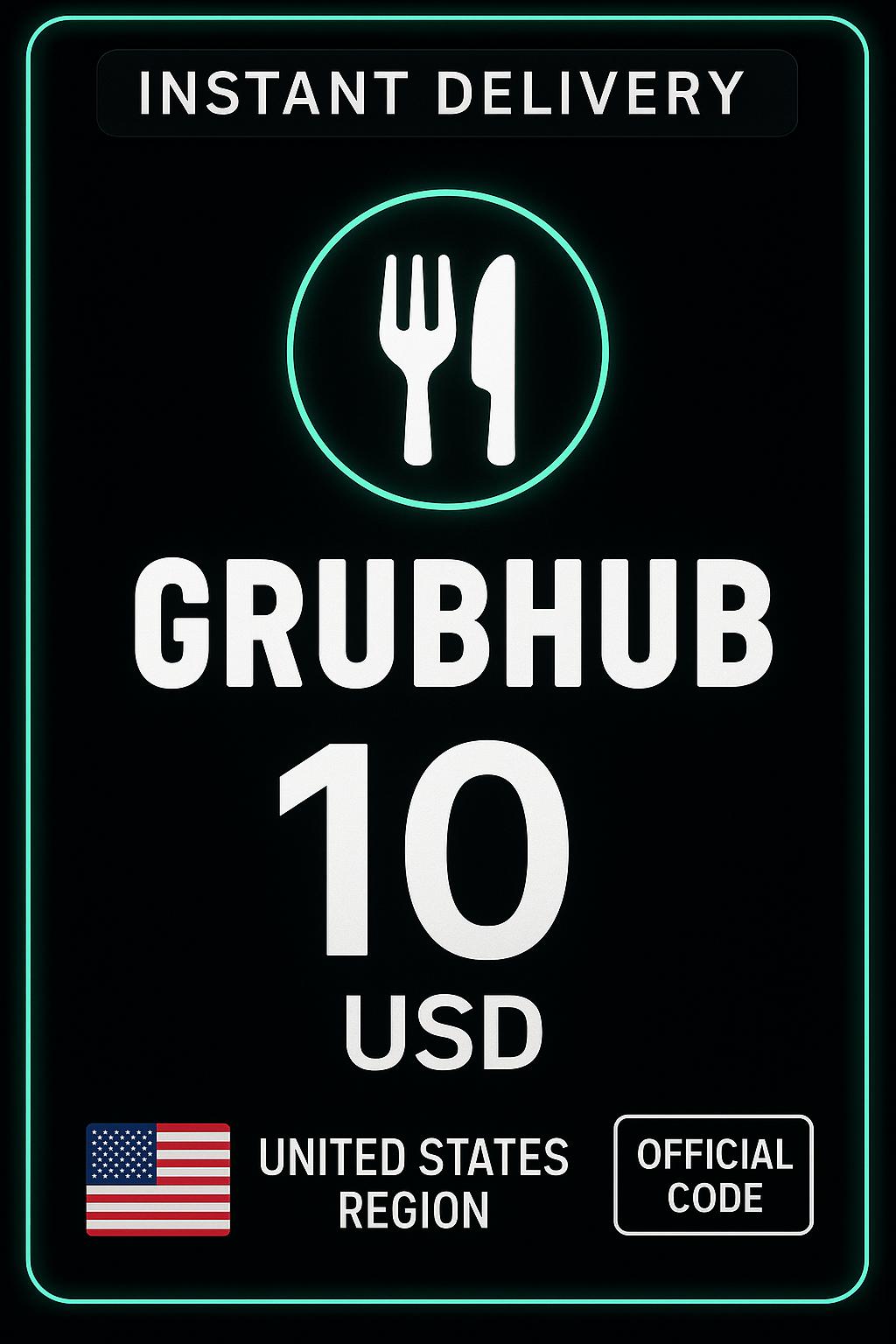 GrubHub Gift Card 10 USD