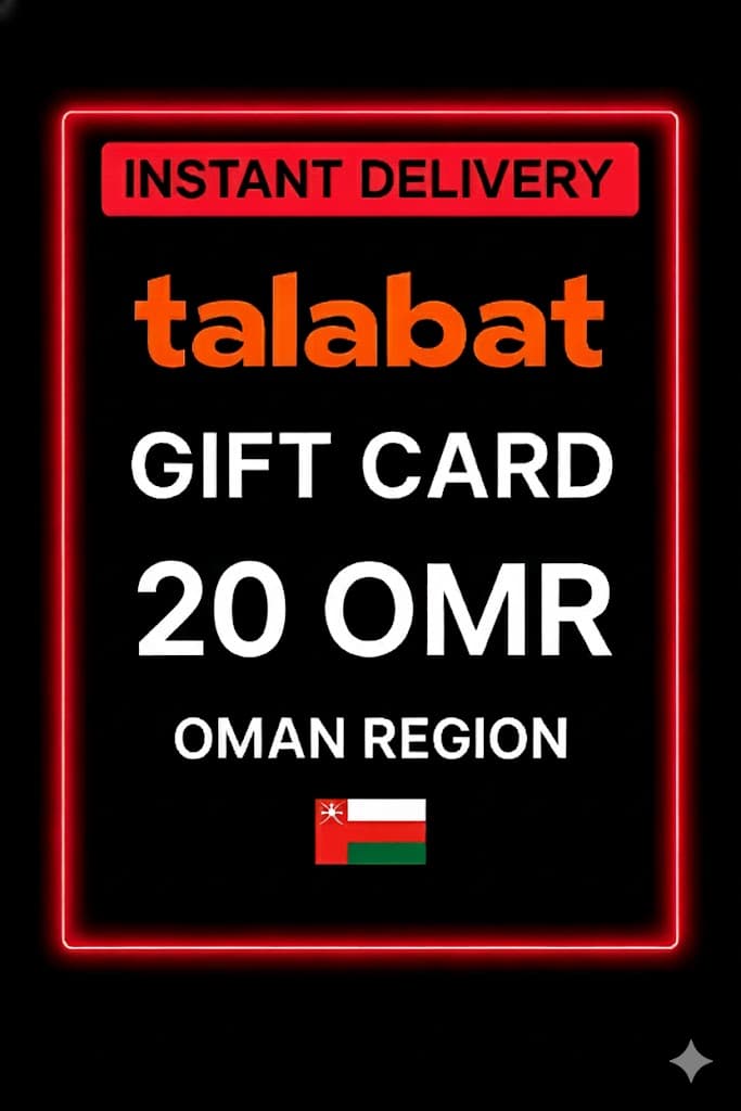 Talabat նվեր քարտ Օման - 20 OMR