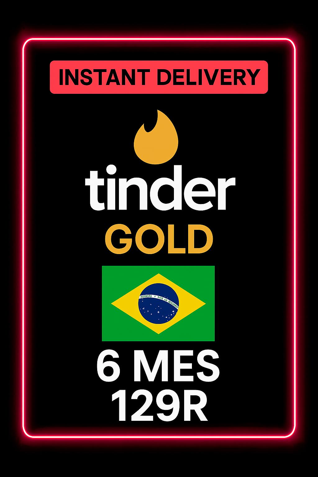 Tinder Gold 6 Měsíců 129R - Brazílie