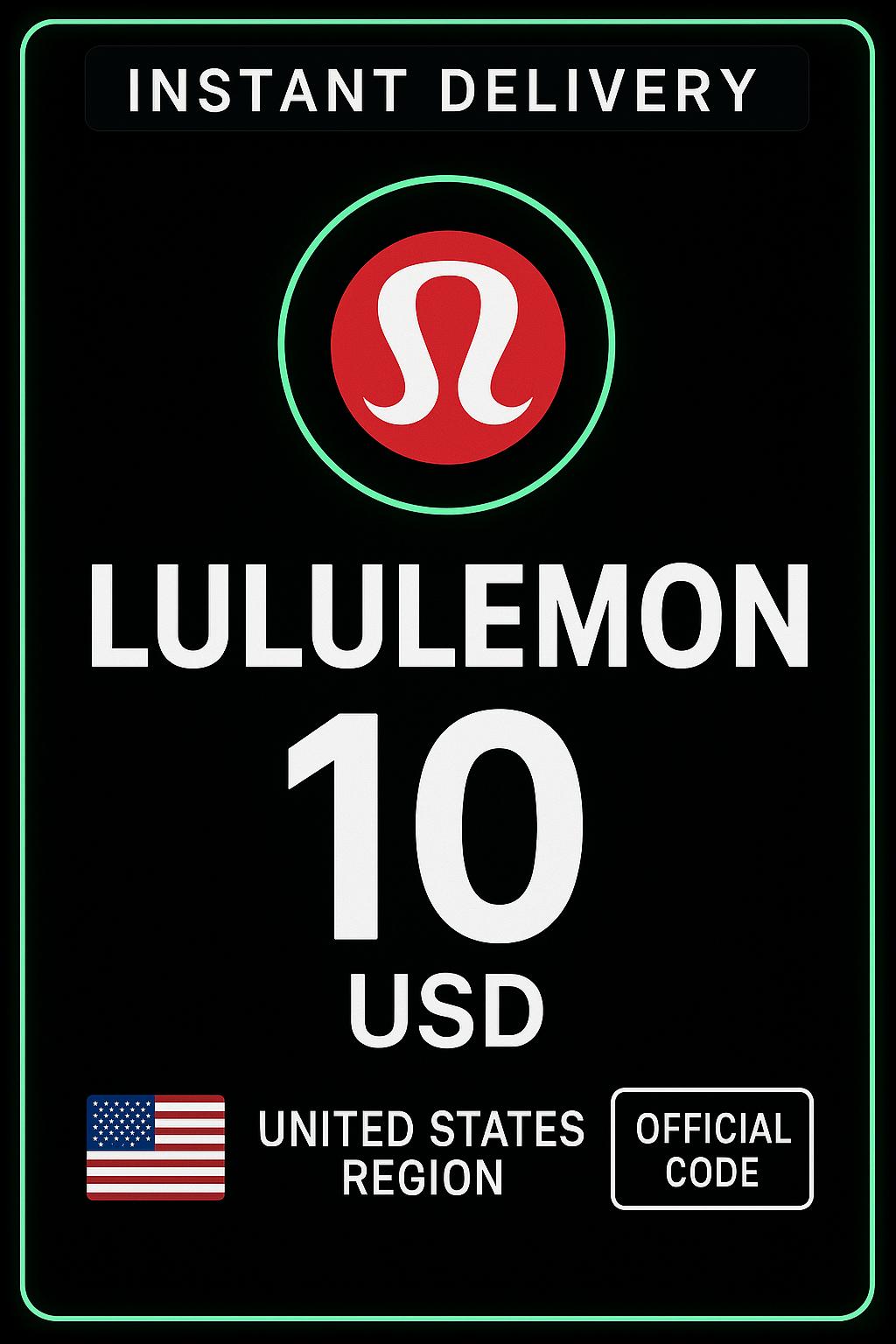 Lululemon Gift Card 10 USD