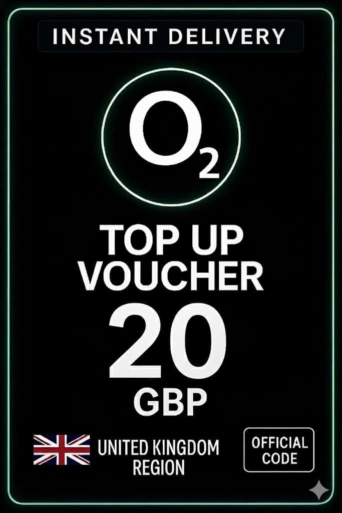 O2 Толуктоо ваучери - 20 GBP