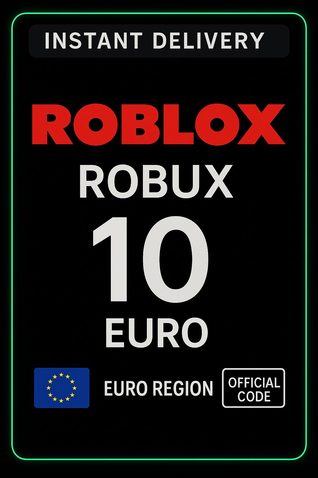 Carte de jeu Roblox 10 Euro (EU)