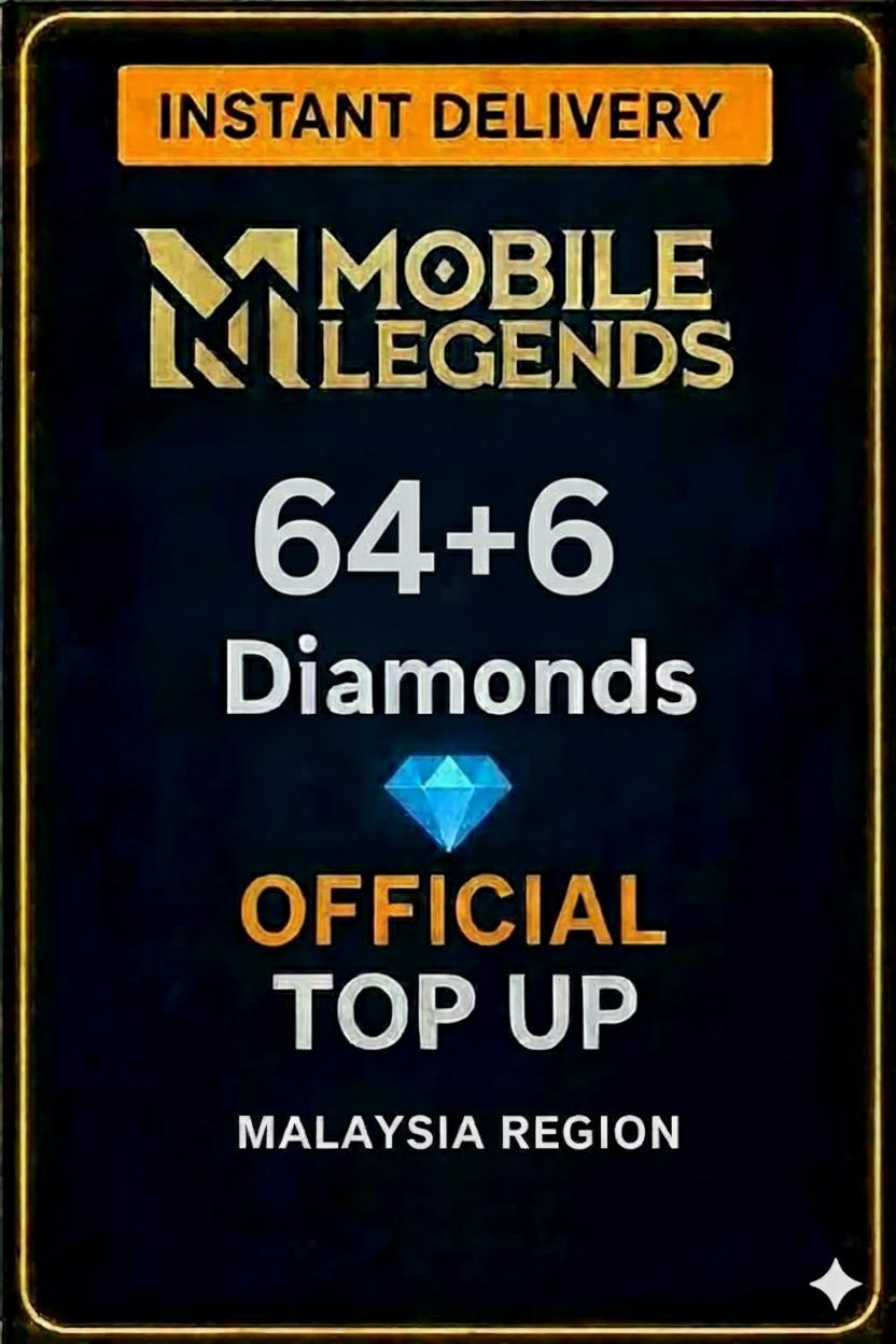 Mobile Legends 64 διαμάντια + 6 μπόνους ανανέωσης (Μαλαισία)