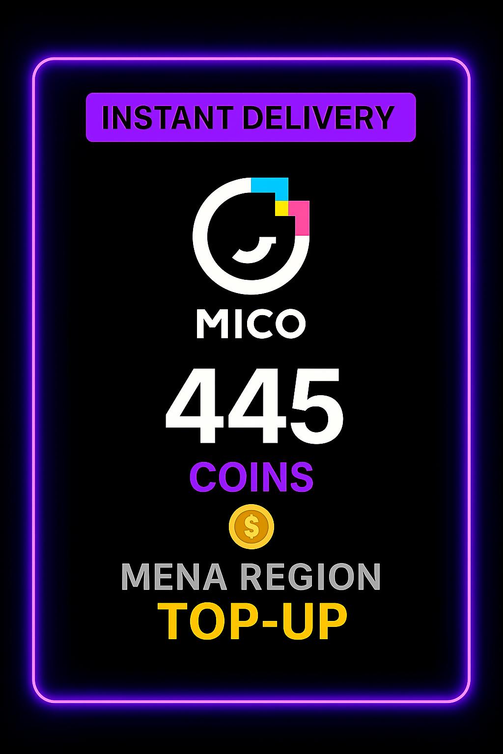 Mico Live - 445 Coins Top-Up (MENA)
