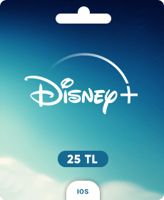 Disney Plus նվեր քարտ - 25 TL (iOS Թուրքիա)
