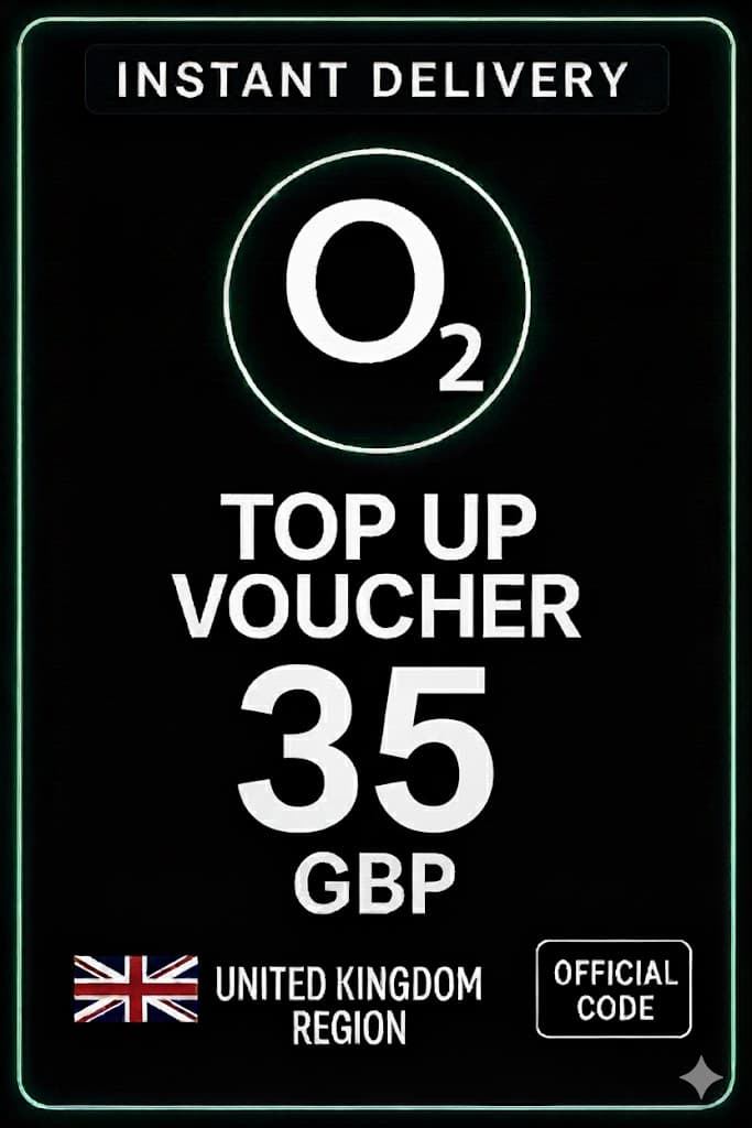 O2 Толуктоо ваучери - 35 GBP