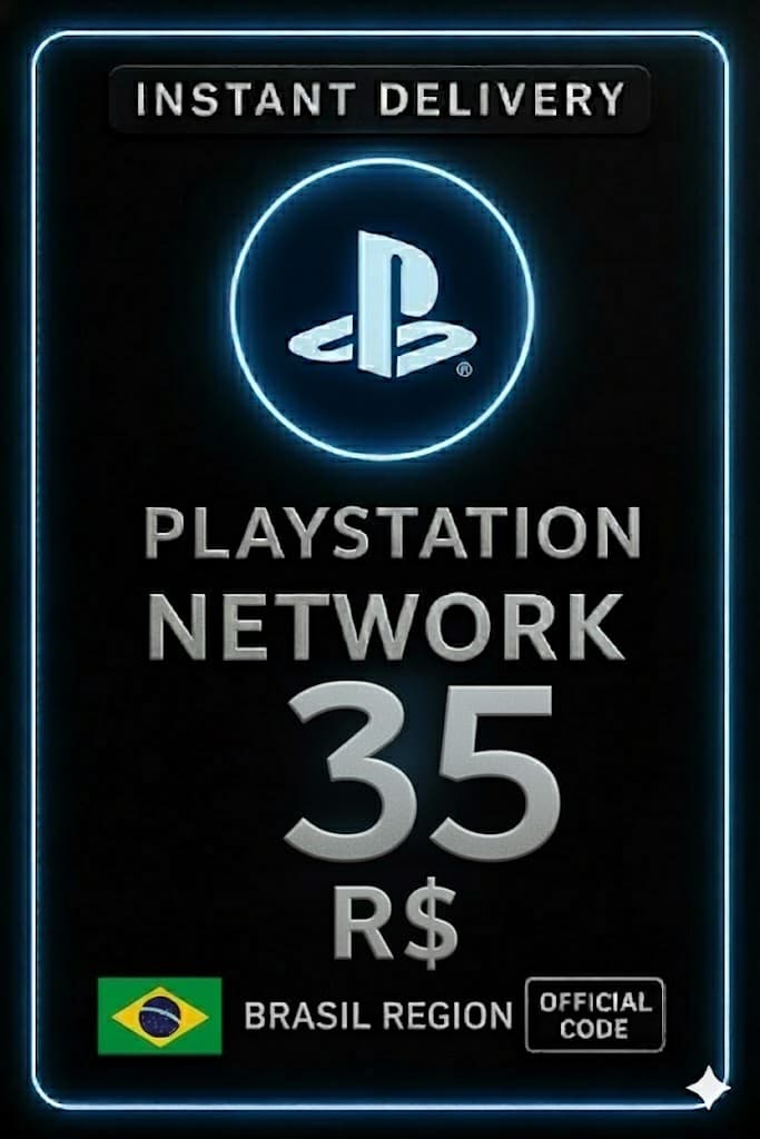 Playstation PSN kort BR - R$35 Gjafakort