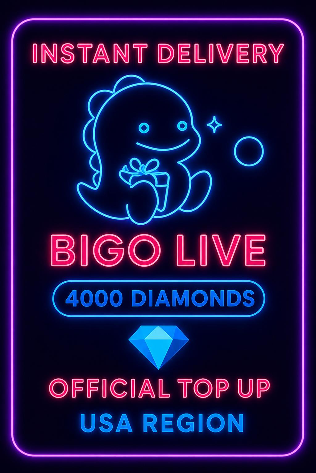 Bigo Live - 4000 Diamonds (Top-Up) (US)