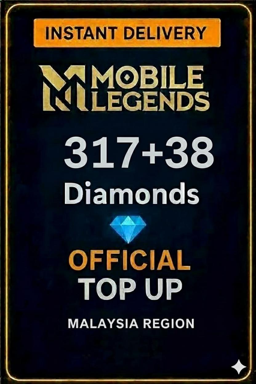Mobile Legends 317 Διαμάντια + 38 Μπόνους Φόρτωσης (Μαλαισία)