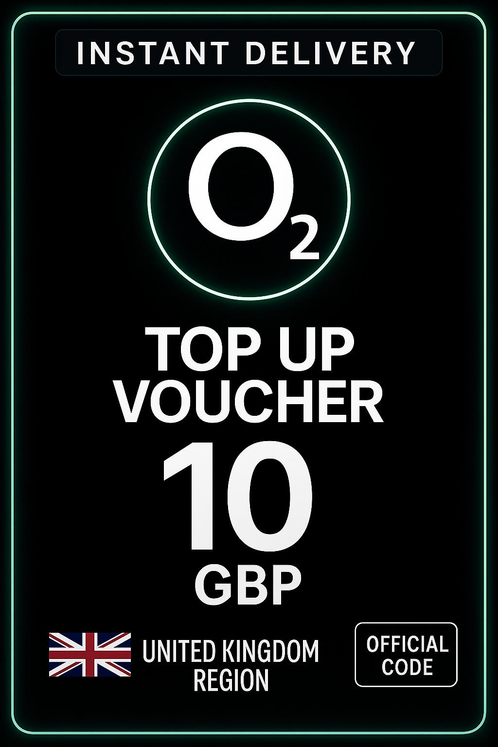 O2 Толуктоо ваучери - 10 GBP
