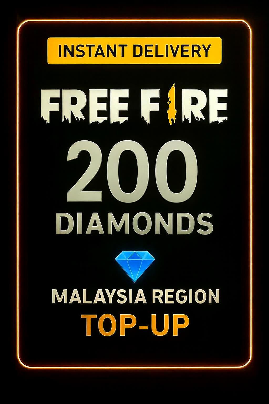 Recarga de 200 Diamantes de Free Fire (Malasia)