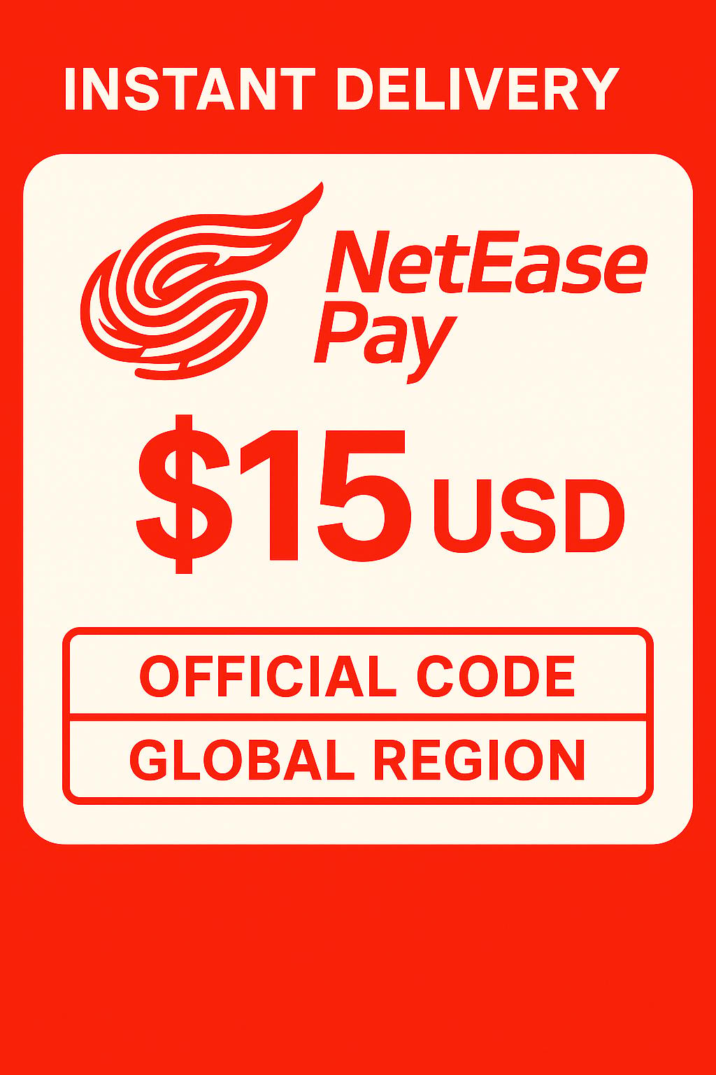 NetEase Pay gavekort - 15$ USD
