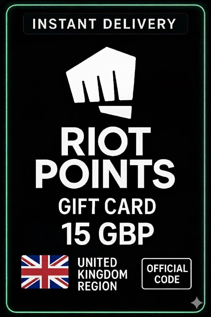 Tarjeta de Regalo Riot Points 15 GBP (Reino Unido)