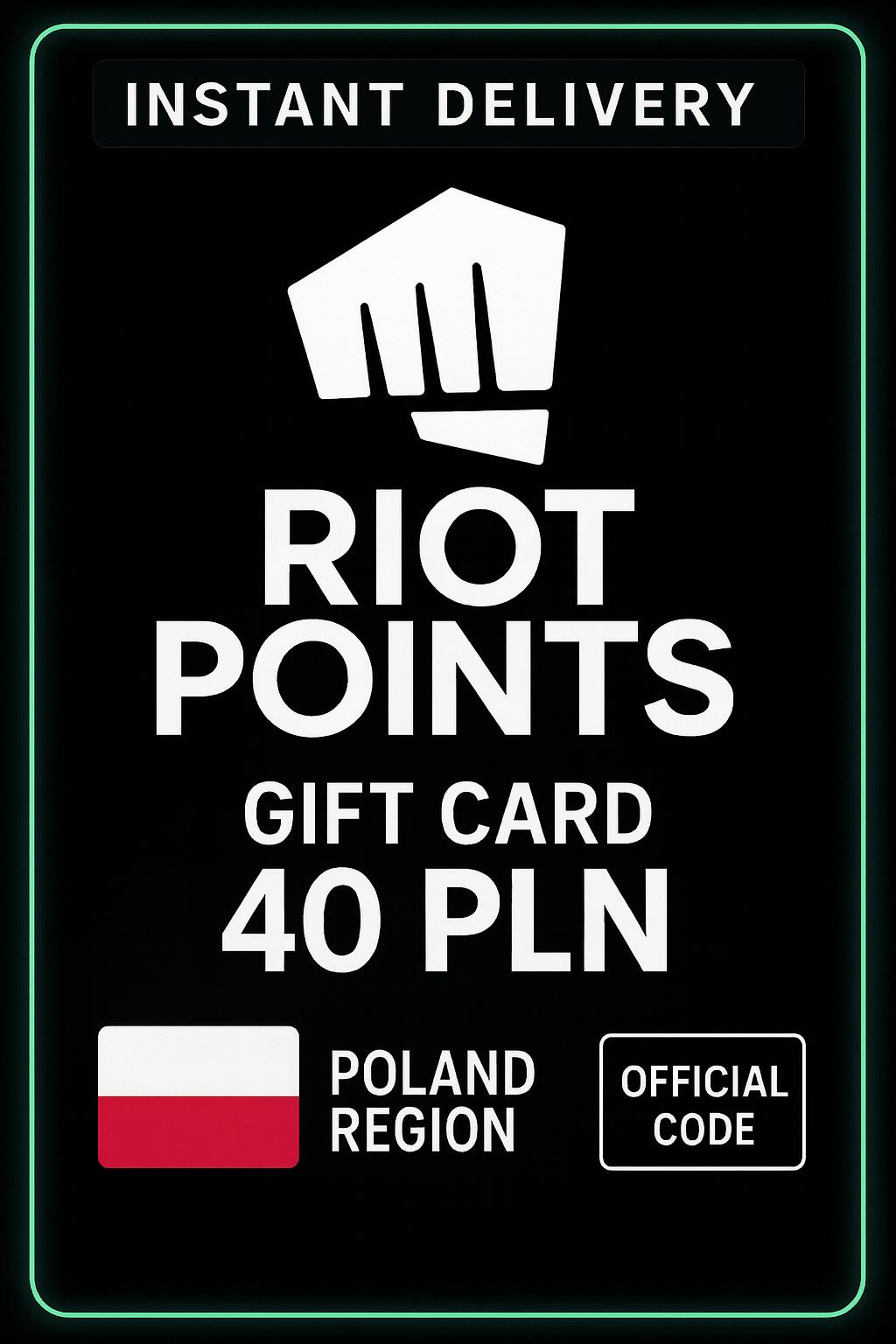 Riot Points Gift Card 40 PLN (Poland)