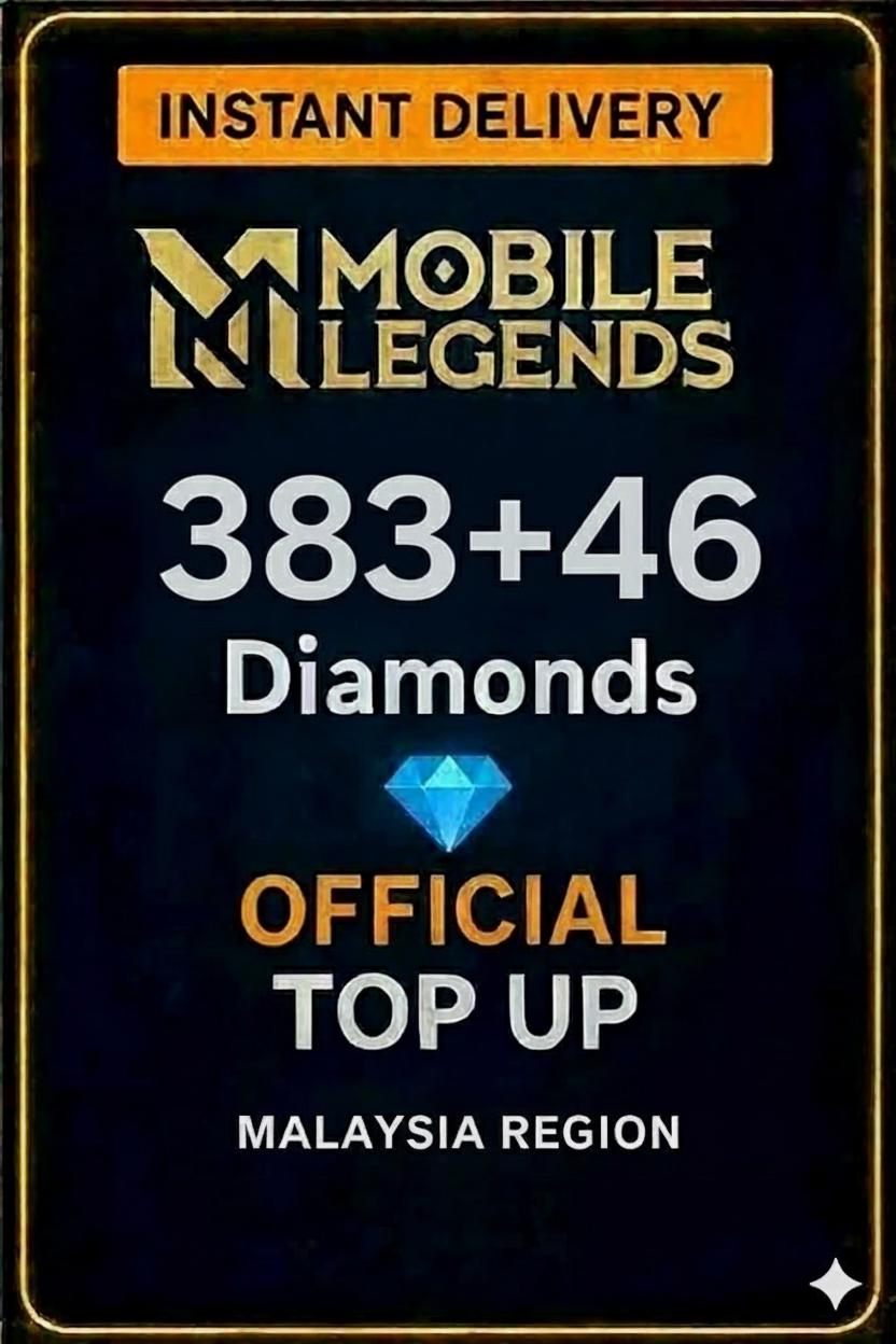 Mobile Legends 383 Διαμάντια + 46 Μπόνους Φόρτισης (Μαλαισία)