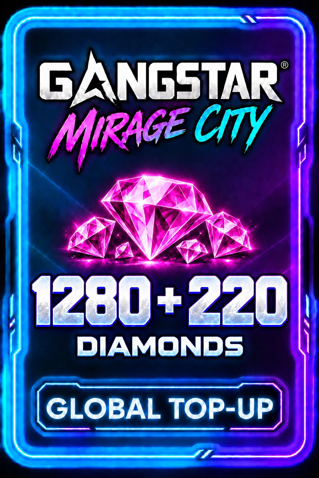 Gangstar Mirage City - 1280 + 220 Diamonds (Top-Up)