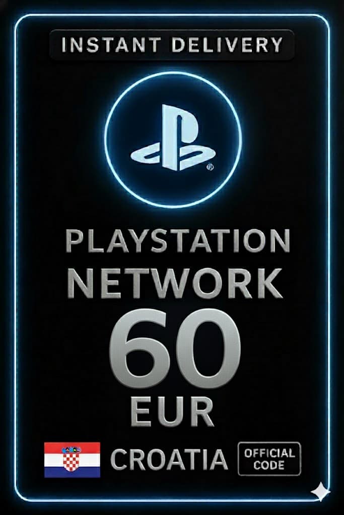 כרטיס PSN קרואטיה - 60 יורו HR