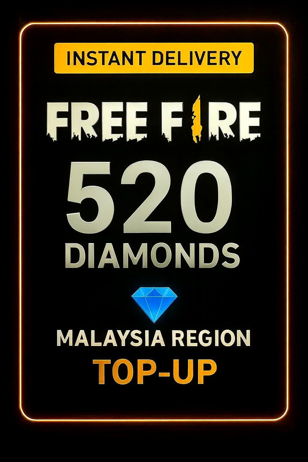 Recarga de 520 Diamantes de Free Fire (Malasia)